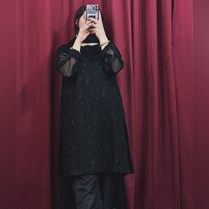 Black on black pakistani shalwar kameez for sale